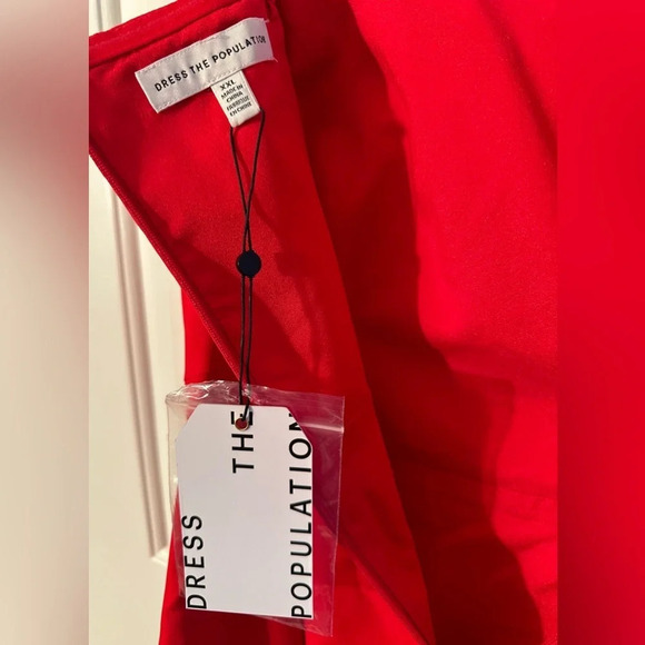 DRESS THE POPULATION Anthropologie Red Convertible Bustier XXL Evening Cocktail - Picture 8 of 14